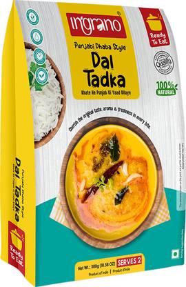 ingrano Ready To Eat Dal Tadka, Authentic Indian Flavor in Minutes, 300g 1 Pieces