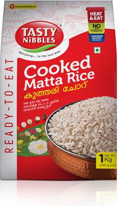 Tasty Nibbles Ready to Eat Cooked Matta Rice (250g x4) 1 kg