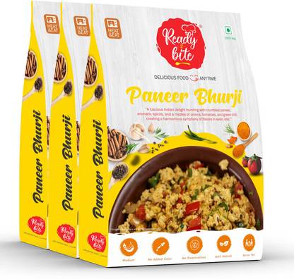 Ready 2 Bite Paneer Bhurji Vegetarian Delicious Instant Ready to Eat Food & Microwave