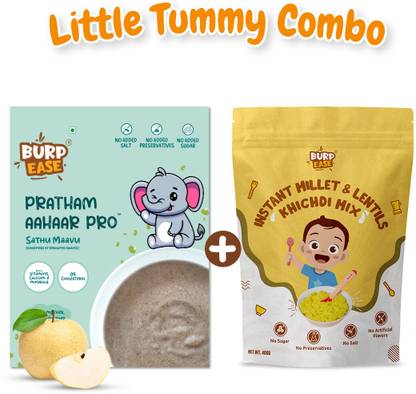 BURPEASE Instant Millet & Lentils Khichdi Mix + Pratham Aahaar Pro Apple Flavour (Combo) 800 g