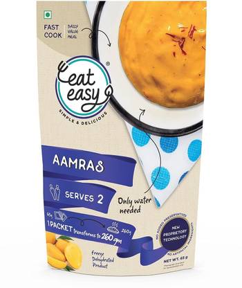 Eat Easy Aamras - Ready to eat Instant Meal | (2 Travel Packs)