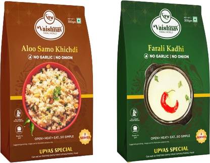 VAISHNAV FARALI WORLD Farali Samo Khichdi (Moraiya/Barnyard millet khichdi) and Farali Kadhi Combo