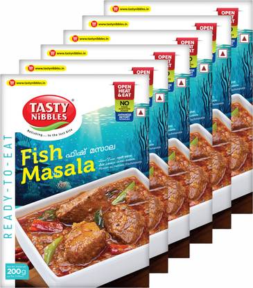 Tasty Nibbles Ready To Eat Fish Masala | No Added Preservatives(Pack of 6) 1200 g