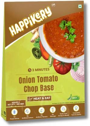 Happikery Ready to Eat Onion & Tomato Chop Base|(Veg Mix, Upto 3-4 Servings) 300 g