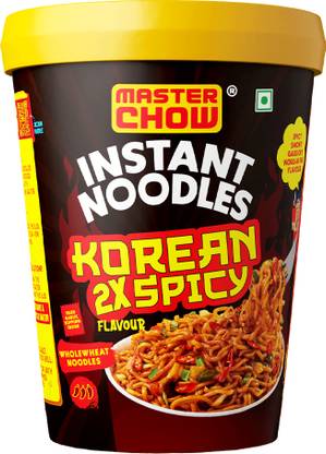MasterChow Instant Cup Noodles - 2x Spicy Korean Noodles with Extra Veggies 100 g