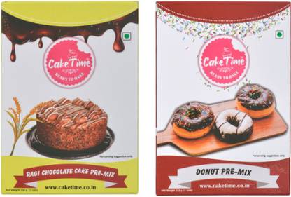Cake Time Ragi Chocolate & Donut 500g Instant mix Super soft cake 500 g