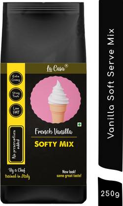 La Casa Soft Serve or Softy Premix - French Vanilla | Extra Creamy & Strong Flavor | 250 g