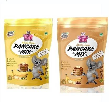 HUNGRY KOALA Wholegrain Chocolate and Vanilla Banana Pancake ,Sorghum ,Oats,Moong Dal,Dates 400 g