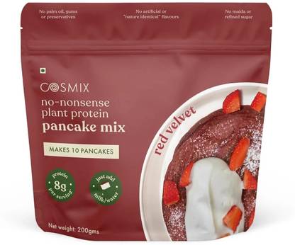COSMIX No-Nonsense Plant Protein Pancake Mix | Red Velvet 200 g