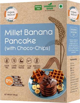 Organic Wisdom Gluten Free Instant Millet Banana Pancake(with Choco-Chips) 200 g