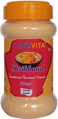 Nutra Vita Freeze Dried Rehydratable Mango Shrikhand (Indian Yogurt) Powder 125 g