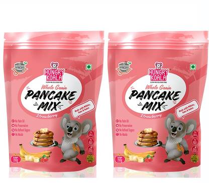HUNGRY KOALA Wholegrain Strawberry Pan Cake(Made with Sorghum,Oats,Moong Dal,Dates & Jaggery) 400 g