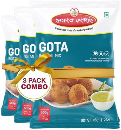 AMRAT NARSIH Gota: The Ultimate Crunchy Snack Delight 500 Gm (Pack Of 3) 500 g