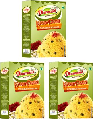 Dharmasut Kesar Pista Ice Cream Mix Powder 100g Each | 300 g