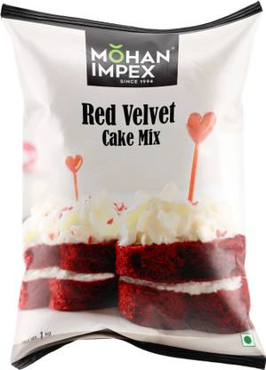 Mohan Impex Classic Red Velvet cake mix, Eggless 1 Kg ( Pack of 1 ) 1 kg