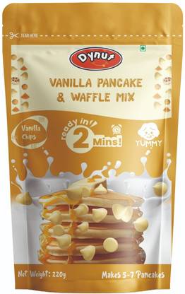 DYNUT Vanilla Pancake & Waffle Mix,Vanilla chocochips | Instant Breakfast Mix for Kids 220 g