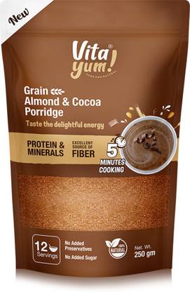 VitaYum Grain Porridge with Almonds & Cocoa | Natural Immunity Booster 250 g