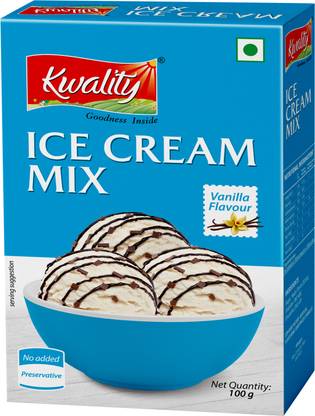 Kwality Vanilla Ice Cream Mix, Easy & Delicious Summer's Best Dessert Mix 100 g