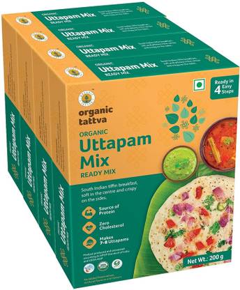 Organic Tattva Organic Uttapam Instant Ready Mix, 800 Gram 200 g