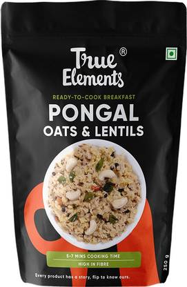True Elements Oats Pongal Mix 250g - Masala Oats | Made with Whole Instant Oats | Breakfast Mix | High Protein & FIbre 250 g