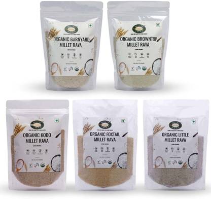 MILLET AMMA Millet grain combo- Kodo, Foxtail, Browntop, Little millet, Barnyard.