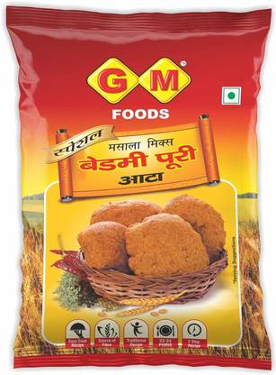 GM FOODS Instant Ready to Cook Bedmi Poori Mix|500g Healthy and Tasty Puri Atta 500 g