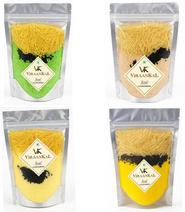 VIRAANKAL Falooda Mix | Falooda Combo Of KesarPista , Vanilla , Badam , MawaKulfi Flavour 400 g