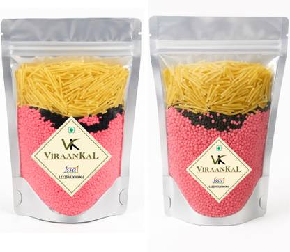 VIRAANKAL Falooda Mix | Falooda Combo Rose Flavour , Strawberry Flavour 200 g