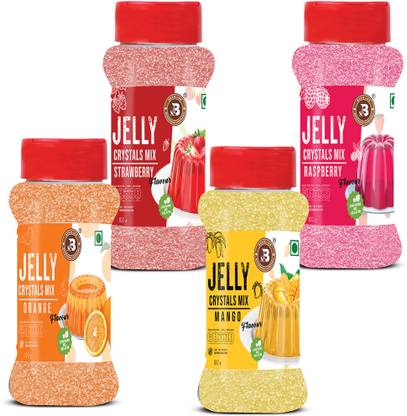 Brew Lab jelly Combo Of Orange, Strawberry, Mango, Raspberry-100g X 4 400 g