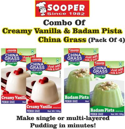SOOPER CHINA GRASS MIX VANILLA + BADAM PISTA 2 EACH 400 g