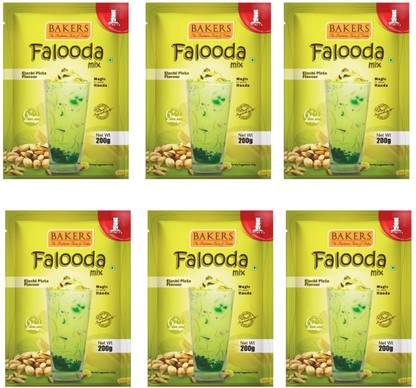 Bakers Elaichi Pista Flavored Falooda Mix | 100% Veg | Creamy & Nutty 1200 g