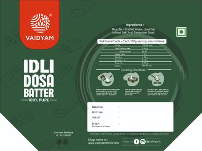 VAIDYAM Idly Dosa Batter 500 g