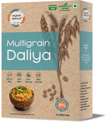 Organic Wisdom Multigrain Daliya | Rich in Protein & Dietary Fiber | Good for Weight Loss 400 g