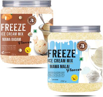 Brew Lab Mawa Badam & Mawa Malai Ice Cream Combo-250g Each 500 g