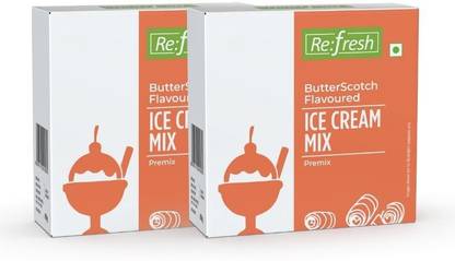 Refresh ButterScotch Ice Cream Mix 2 Pack, Make Instant ButterScotch Flavour Ice Creams 160 g
