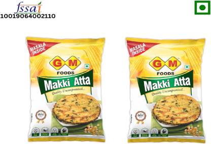 GM FOODS Delicious Makki Atta 1 kg (Pack Of 2) 2000 g