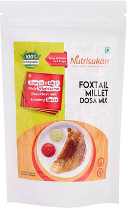 Nutrisukan Foxtail Millet Dosa Mix | Ready to Cook Breakfast Mix | Crispy & Tasty 200 g