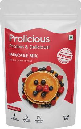 Prolicious High Protein Vanilla Pancake Mix | Vegan | Ready under 15 mins | Just add water 400 g