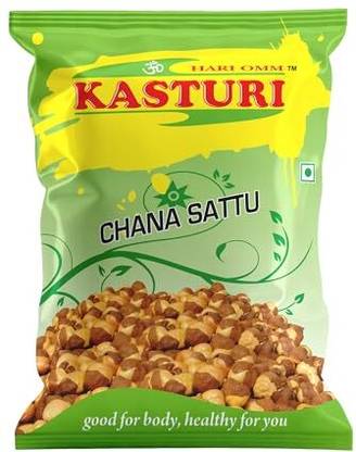 KASTURI Chana Sattu : Pure Stone Grounded Roasted Chana (4 * 500g) 2 kg
