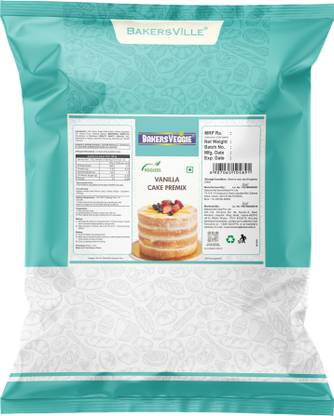 Bakersveggie Eggless Vanilla Cake Premix (Cake Mix), 1kg 1 kg