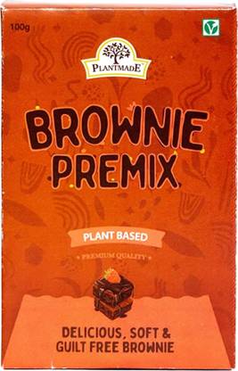 PlantMade Brownie Premix | Eggless | High Protein | Slurp Farm Fudgy Chocolate Brownie Mix