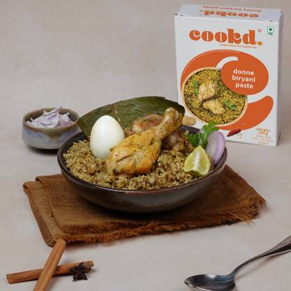 Cookd Donne Biryani Paste (Serves 3 People) | Ready to Cook Authentic Biryani Paste 225 g