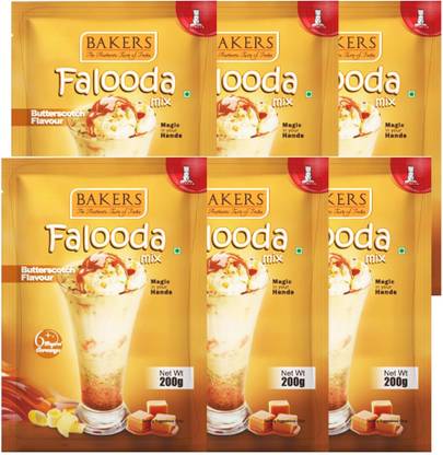 Bakers Butter Scotch Flavored Falooda Mix Powder|100% Veg|Satisfying Taste 1200 g