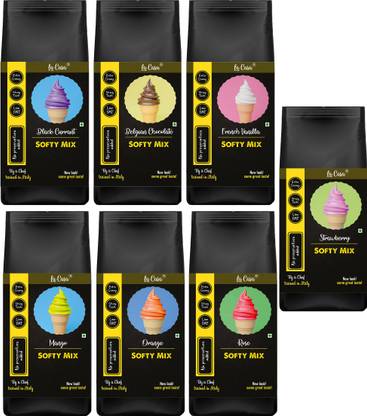 La Casa Soft Serve or Softy Premix - Combo of 7 Flavors | Extra Creamy | 1750 g