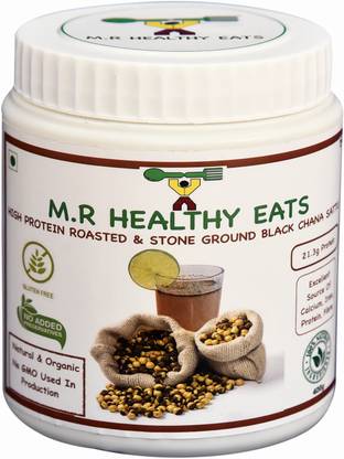 m.r healthy eats Homemade Chana Sattu Flour in Eco Friendly Tin 400 g
