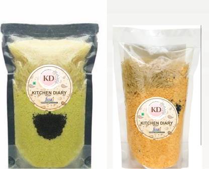 kitchendiary Falooda Mix| Combo Of Vanilla Flavour And Mango Flavour (200 Gram Each) 400 g
