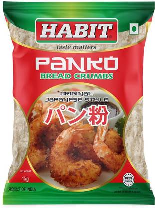 HABIT Panko Style Bread Crumbs 1 kg x Pack of 1 | Light & Crunchy for Frying 1 kg
