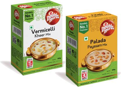 Double Horse Sweet Surprise Payasam Combo (Pack of 2) | Palada Payasam Mix 300g & Vermicelli kheer mix 300g 600 g