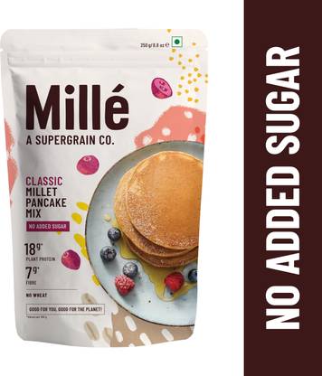 Millé: A Supergrain Co. NO MAIDA Classic Millet Pancake, No Sugar, High Plant Protein 250 g