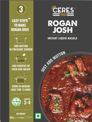 Ceres Foods Kashmiri Rogan Josh (Instant Liquid Masala | Just add Mutton | No Preservatives) 200 g